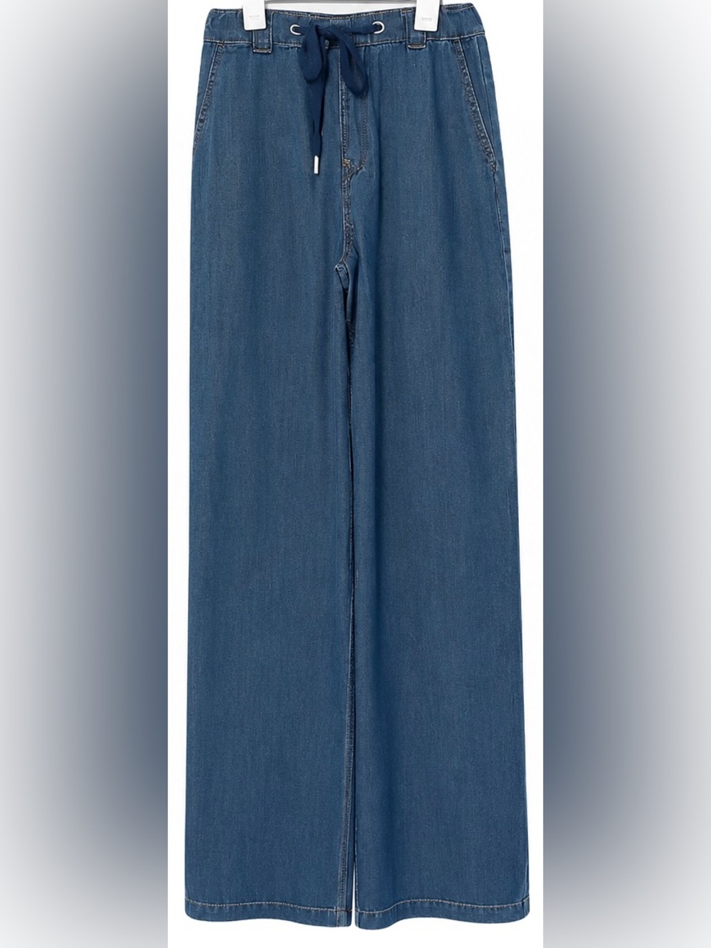 NWT Joe’s Jeans Wide Leg Drawstring Denim Jeans Medium Wash Size 26 - Picture 6 of 7